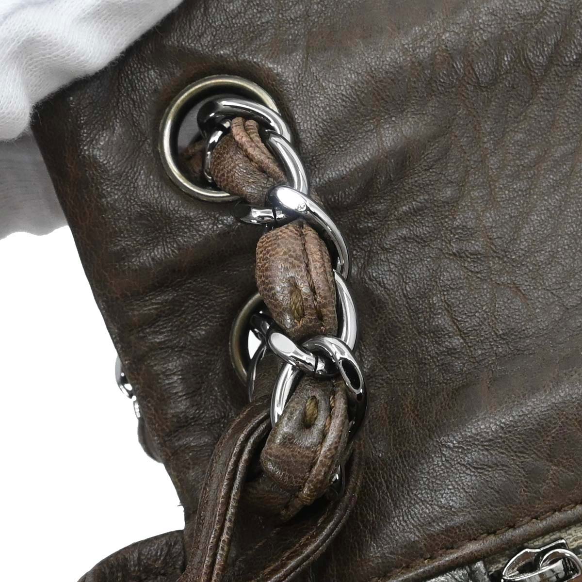 Chanel Brown Lambskin Lady Braid Handbag