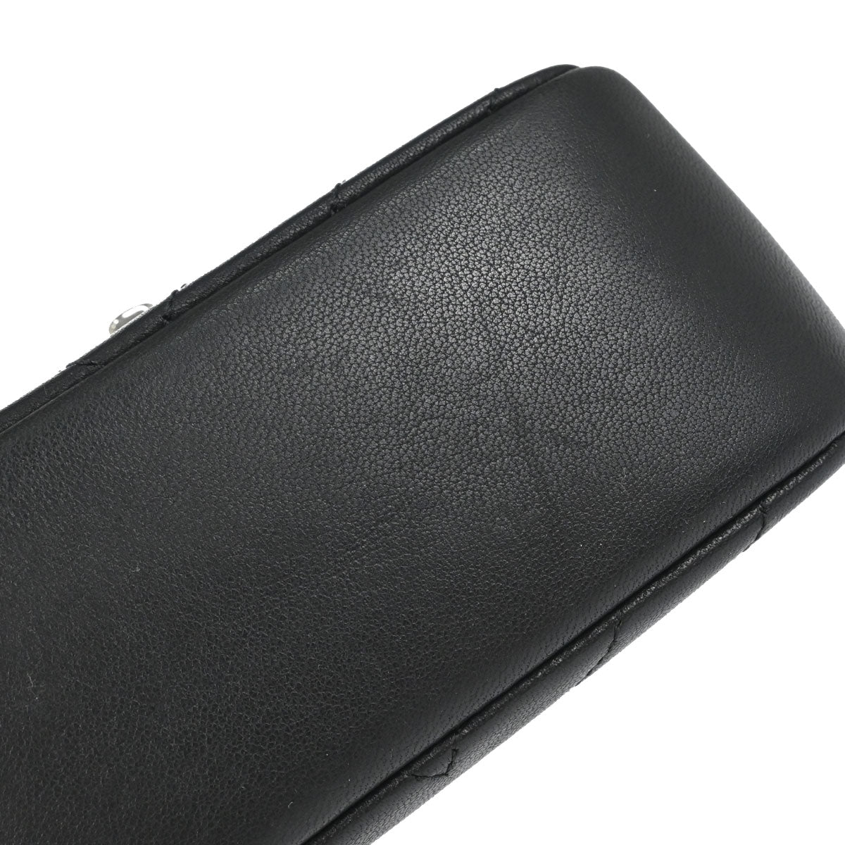 Chanel Black Calfskin Chevron Shoulder Bag