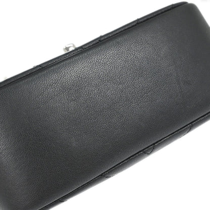 Chanel Black Calfskin Chevron Shoulder Bag