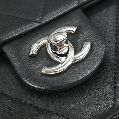 Chanel Black Calfskin Chevron Shoulder Bag