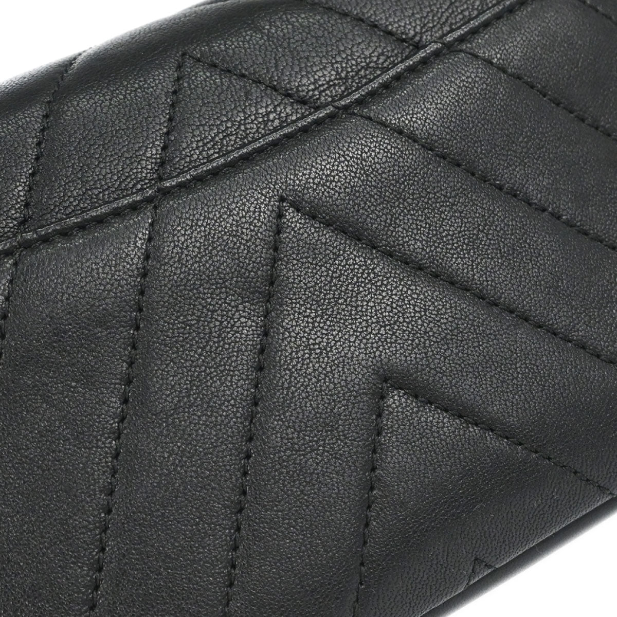 Chanel Black Calfskin Chevron Shoulder Bag