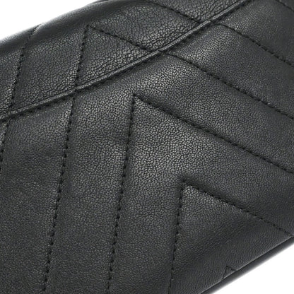 Chanel Black Calfskin Chevron Shoulder Bag