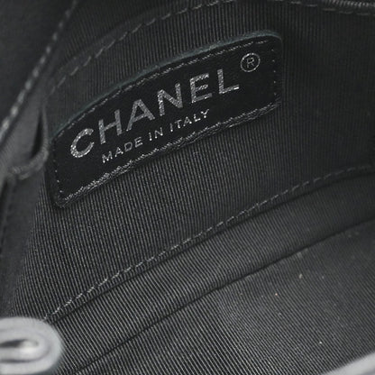 Chanel Black Calfskin Chevron Shoulder Bag