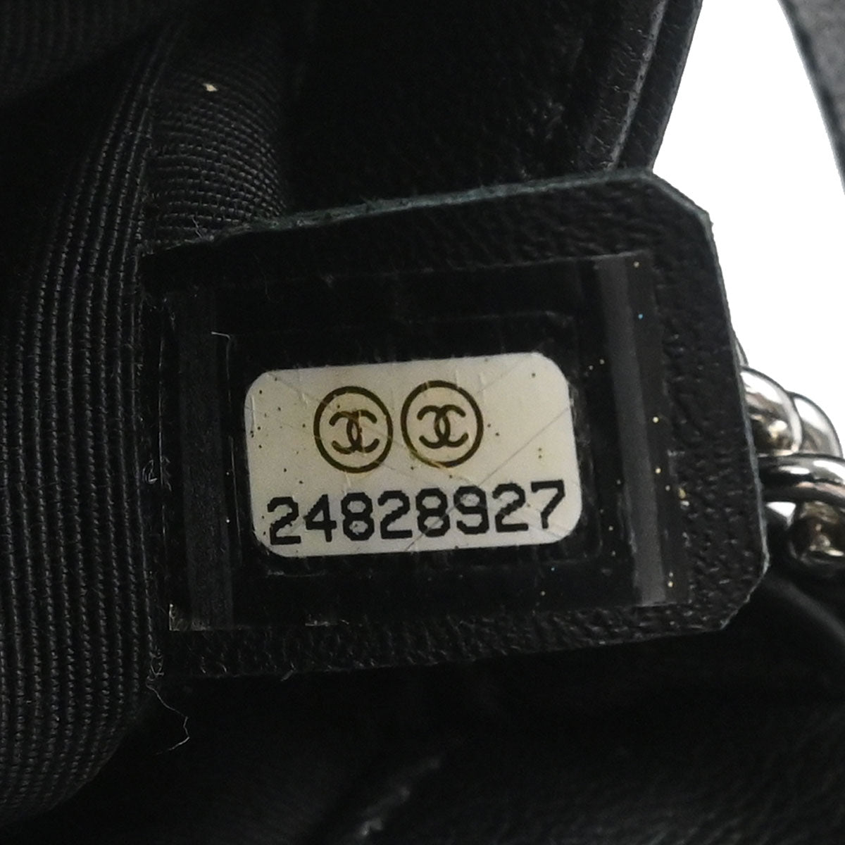 Chanel Black Calfskin Chevron Shoulder Bag