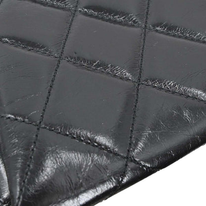 Chanel Black Glazed Calfskin Coco Pleats Shoulder Bag