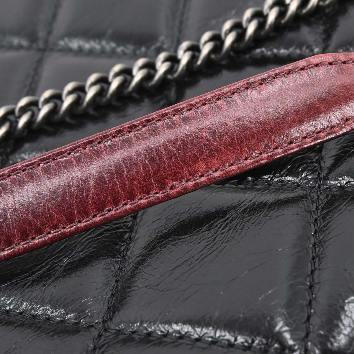 Chanel Black Glazed Calfskin Coco Pleats Shoulder Bag