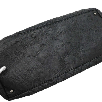 Chanel Black Calfskin Coco Rider Bowling Bag Handbag