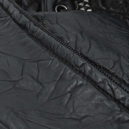 Chanel Black Calfskin Coco Rider Bowling Bag Handbag
