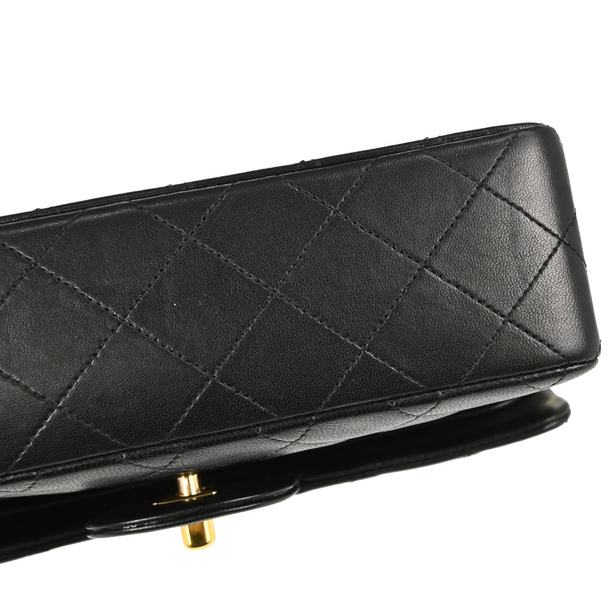 Chanel Black Lambskin Small Double Flap Shoulder Bag