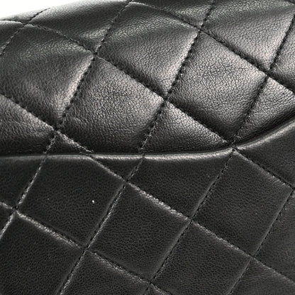 Chanel Black Lambskin Small Double Flap Shoulder Bag