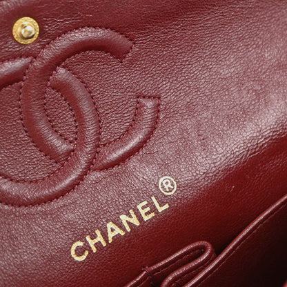 Chanel 1989-1991 Black Lambskin Small Double Flap Shoulder Bag