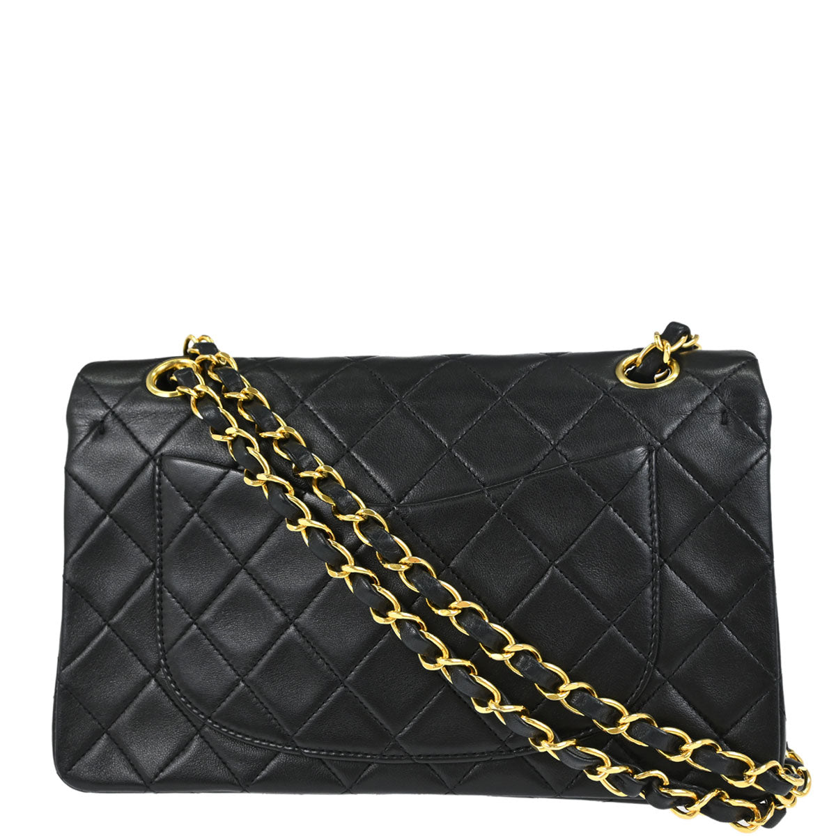 Chanel Black Lambskin Small Classic Double Flap Shoulder Bag