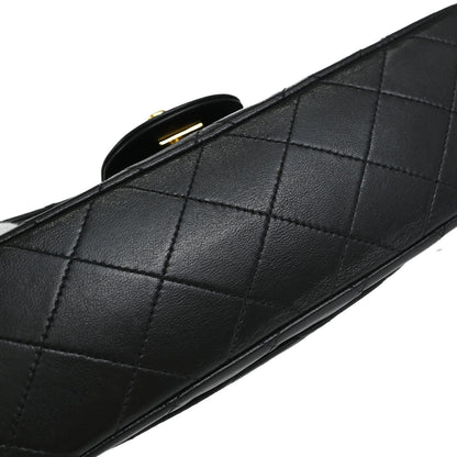 Chanel Black Lambskin Small Classic Double Flap Shoulder Bag