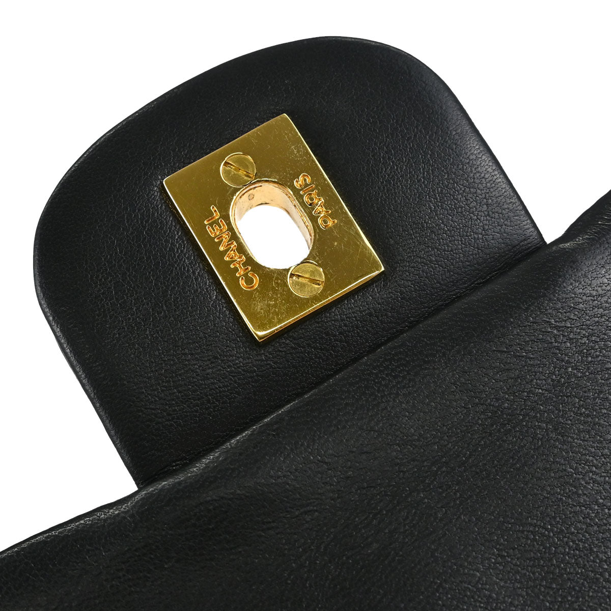 Chanel Black Lambskin Small Classic Double Flap Shoulder Bag