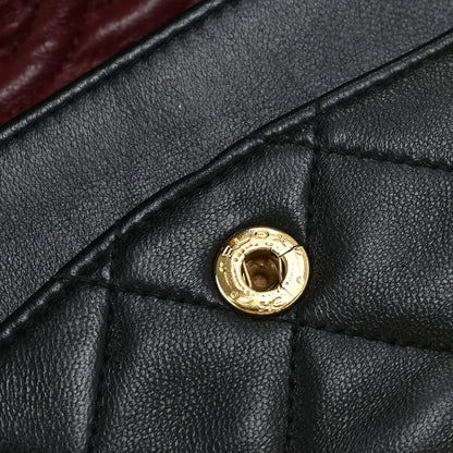 Chanel Black Lambskin Small Classic Double Flap Shoulder Bag