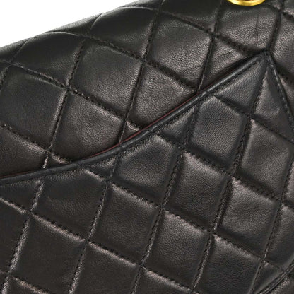 Chanel Black Lambskin Medium Classic Double Flap Shoulder Bag