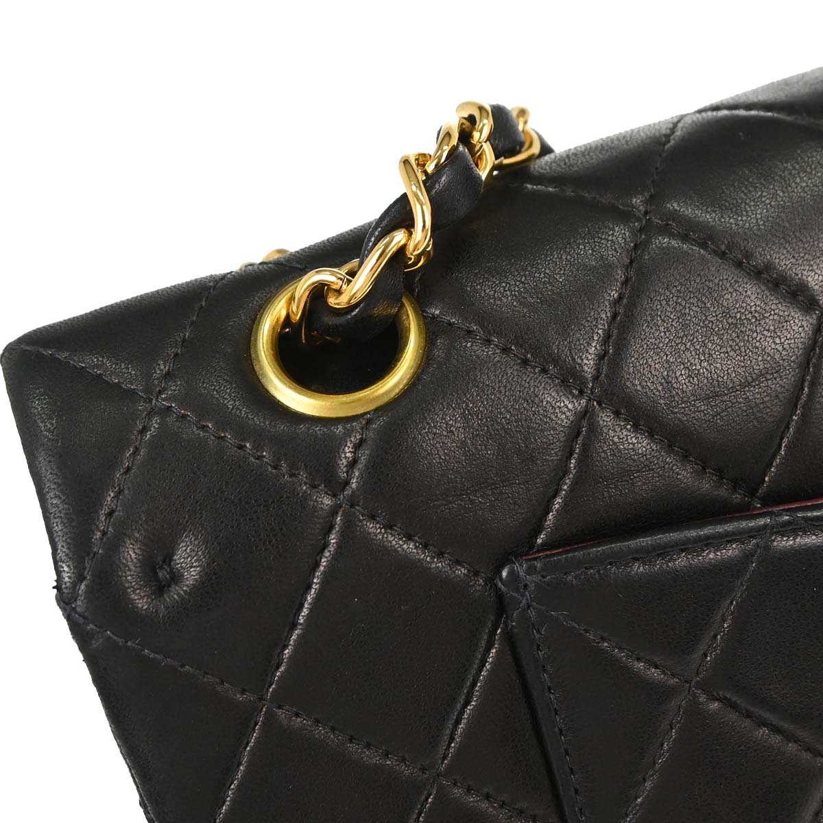 Chanel Black Lambskin Medium Classic Double Flap Shoulder Bag