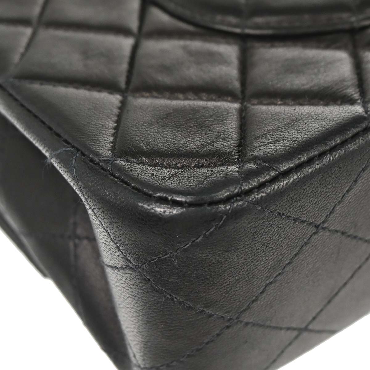 Chanel Black Lambskin Medium Classic Double Flap Shoulder Bag