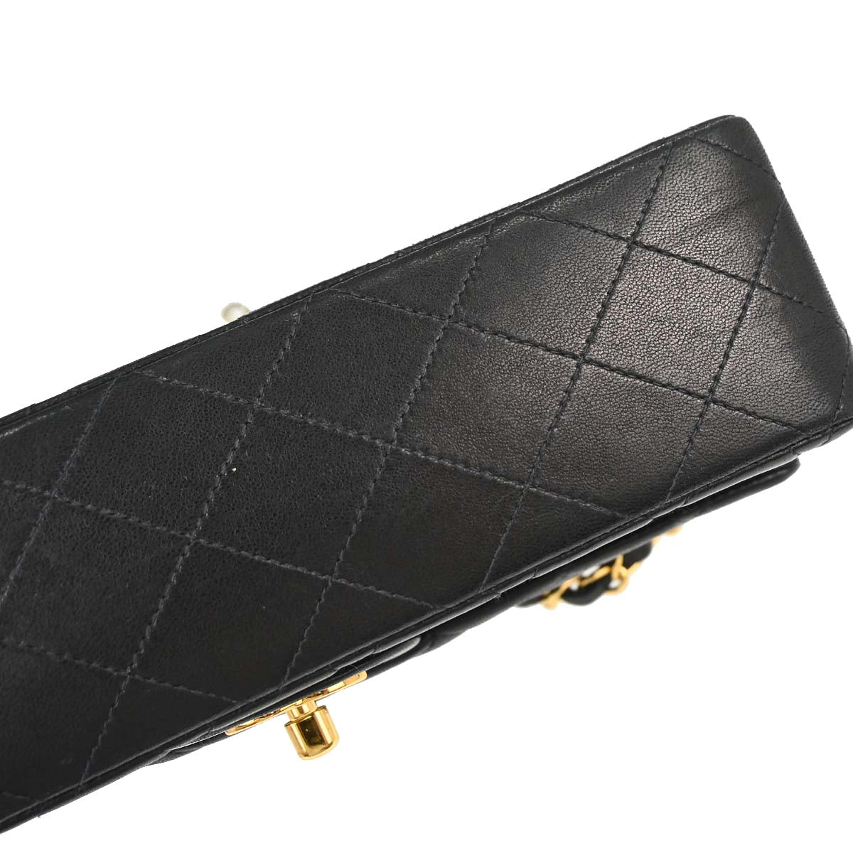 Chanel Black Lambskin Medium Classic Double Flap Shoulder Bag