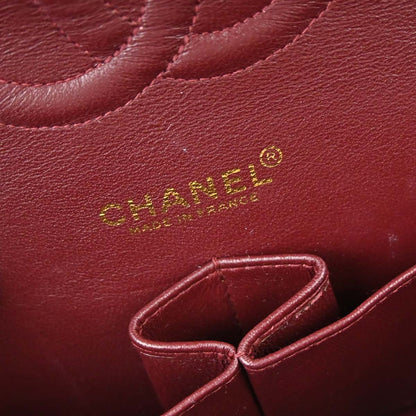 Chanel Black Lambskin Medium Classic Double Flap Shoulder Bag