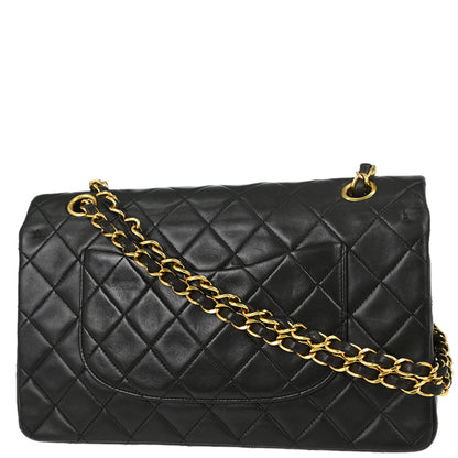 Chanel Black Lambskin Medium Classic Double Flap Shoulder Bag