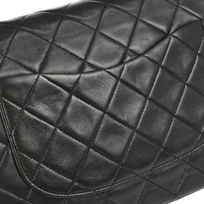 Chanel Black Lambskin Medium Classic Double Flap Shoulder Bag