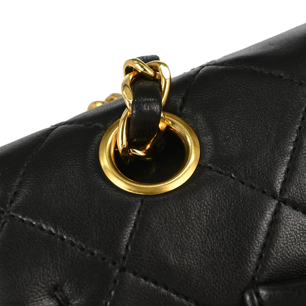 Chanel Black Lambskin Medium Classic Double Flap Shoulder Bag