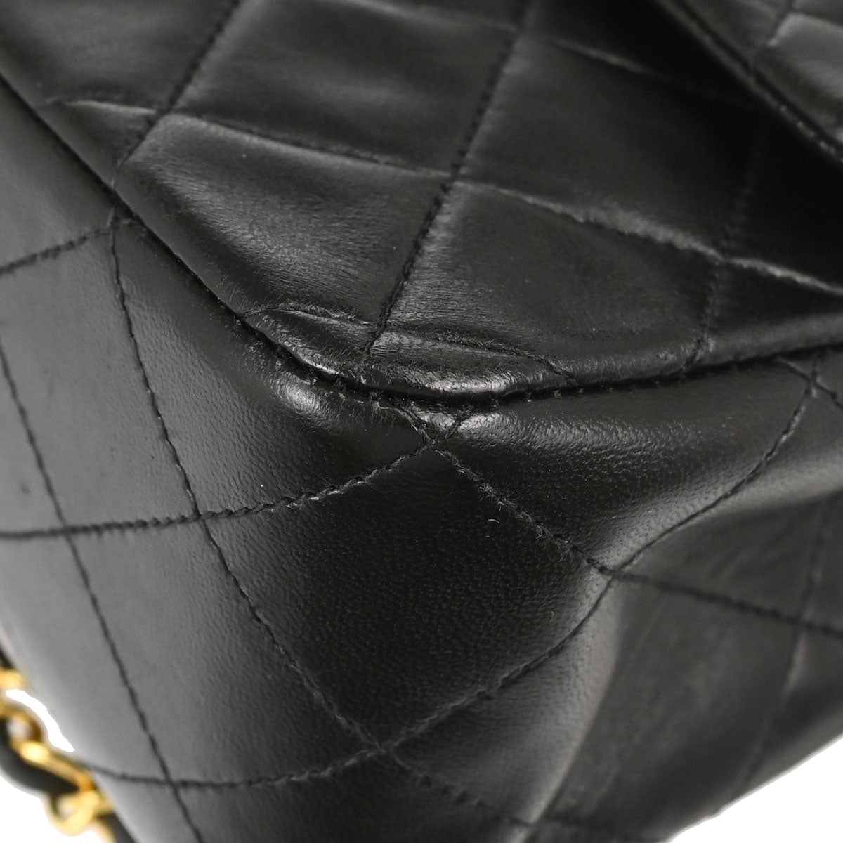 Chanel Black Lambskin Medium Classic Double Flap Shoulder Bag