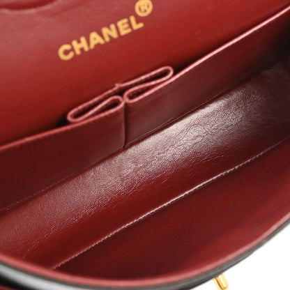 Chanel Black Lambskin Medium Classic Double Flap Shoulder Bag