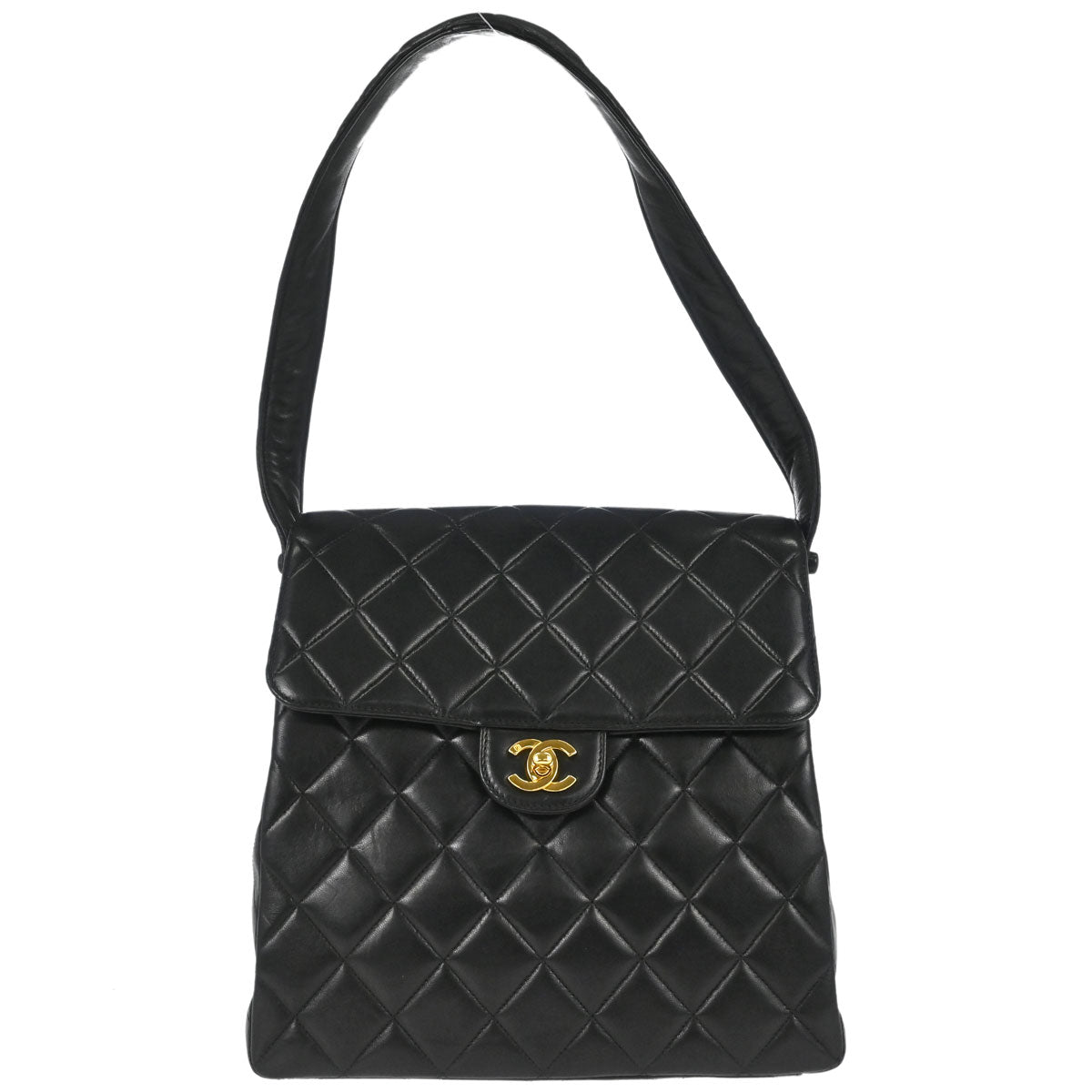 Chanel Black Lambskin Double Sided Handbag