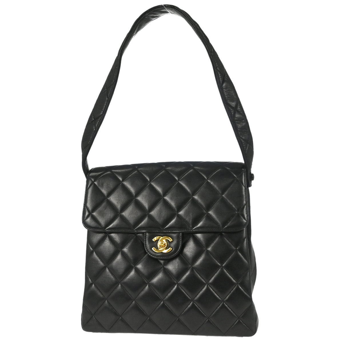 Chanel Black Lambskin Double Sided Handbag