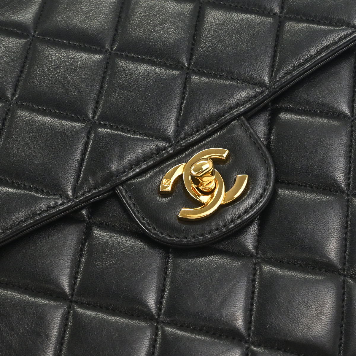 Chanel Black Lambskin Double Sided Handbag