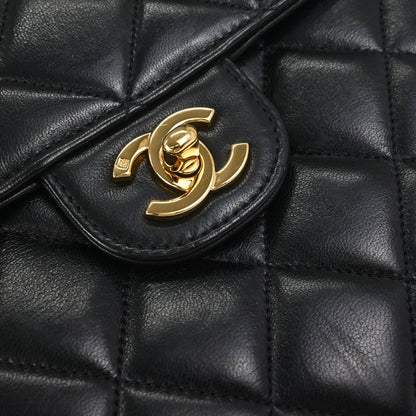 Chanel Black Lambskin Double Sided Handbag