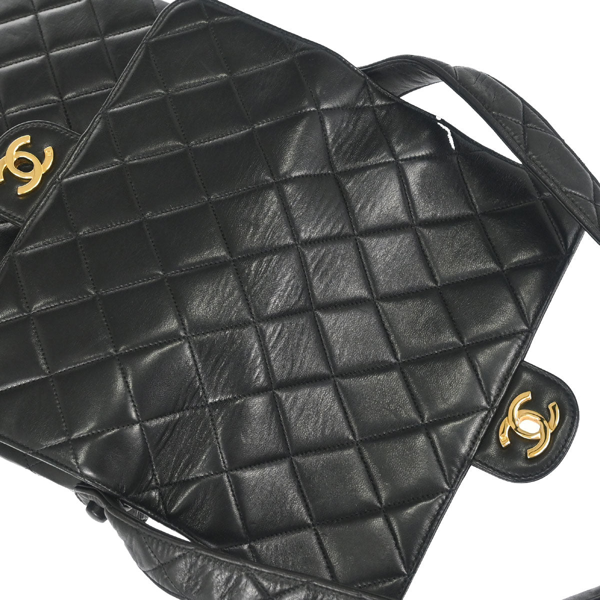 Chanel Black Lambskin Double Sided Handbag