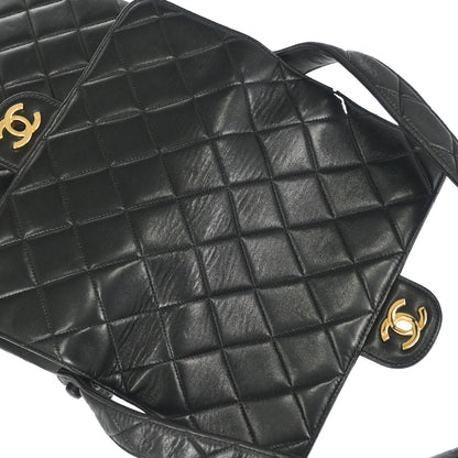 Chanel Black Lambskin Double Sided Handbag