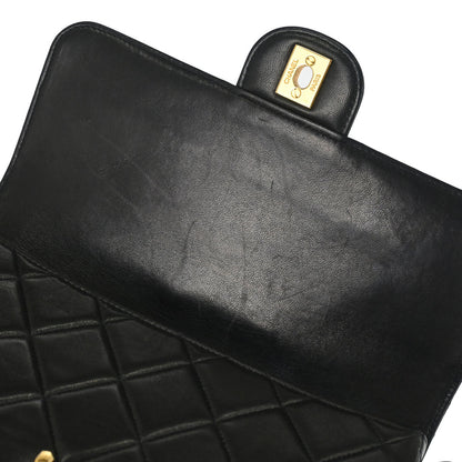 Chanel Black Lambskin Double Sided Handbag