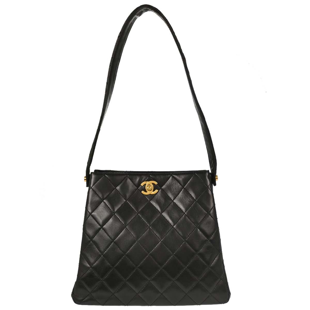 Chanel Black Lambskin Double Sided Handbag