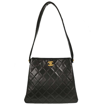 Chanel Black Lambskin Double Sided Handbag