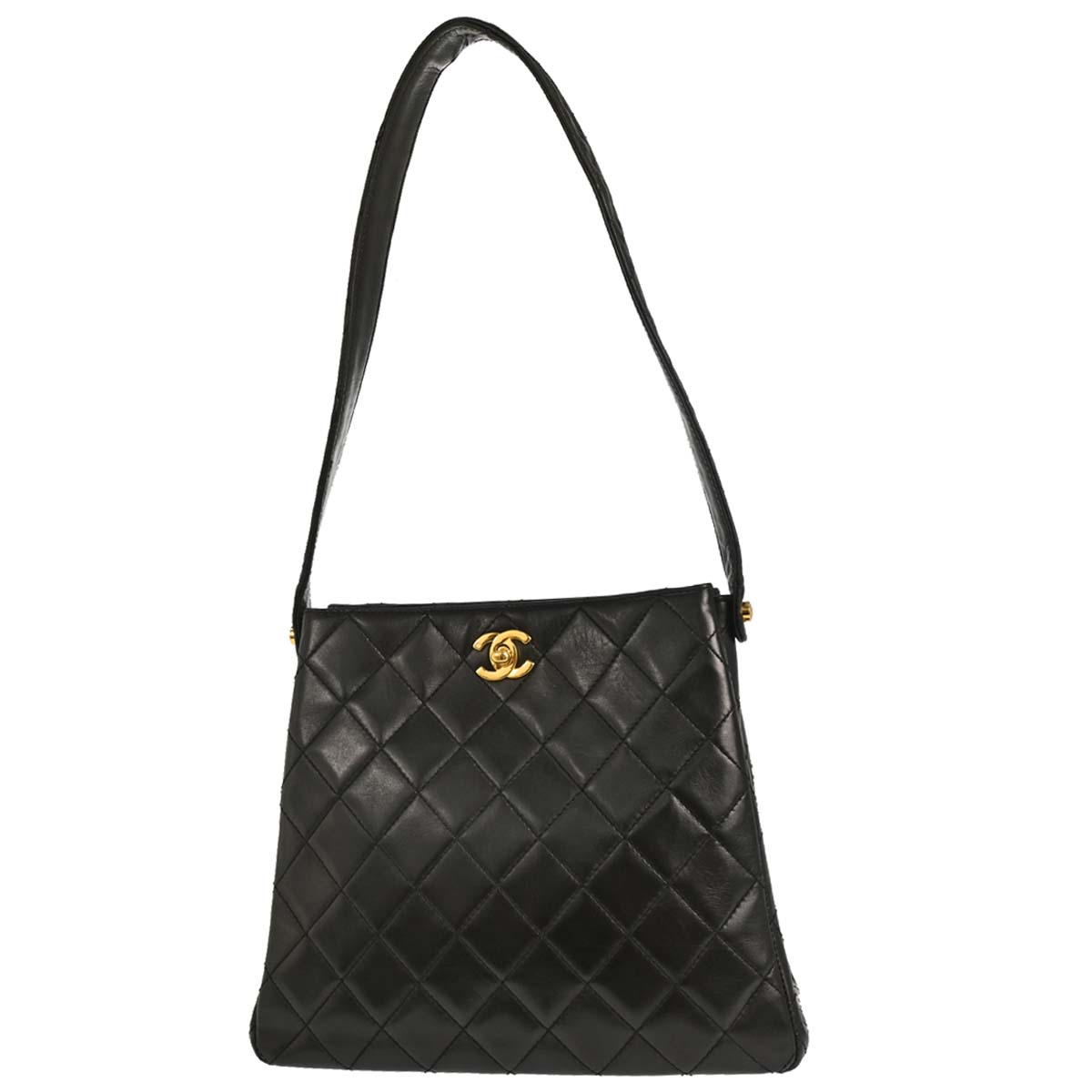 Chanel Black Lambskin Double Sided Handbag