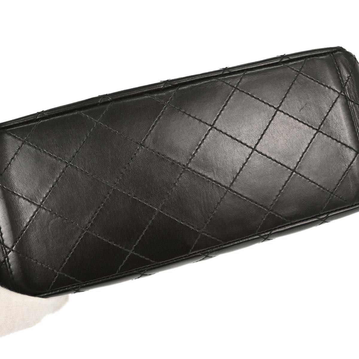 Chanel Black Lambskin Double Sided Handbag