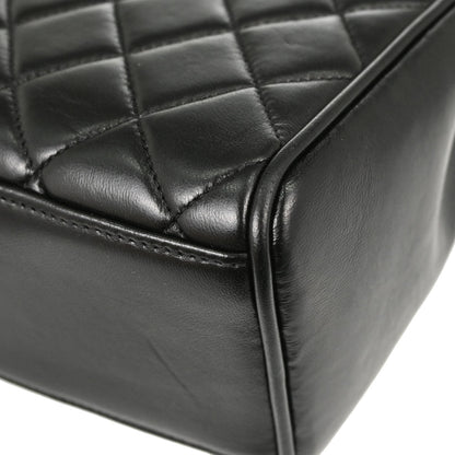 Chanel Black Lambskin Straight Flap Handbag
