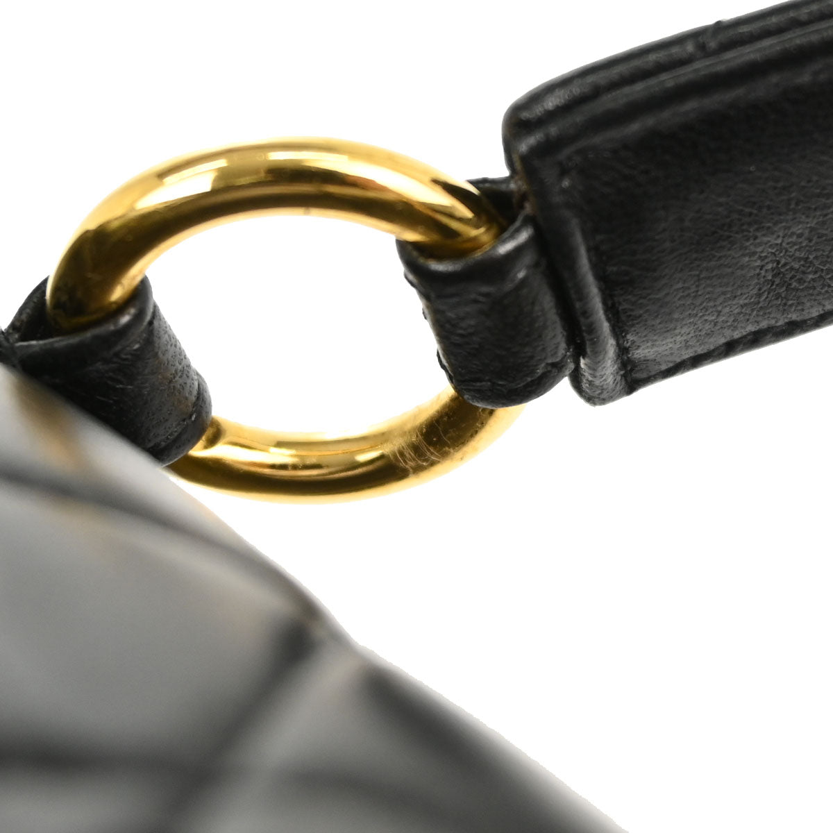Chanel Black Lambskin Straight Flap Handbag