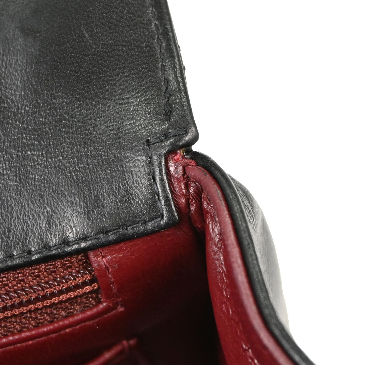 Chanel Black Lambskin Straight Flap Handbag
