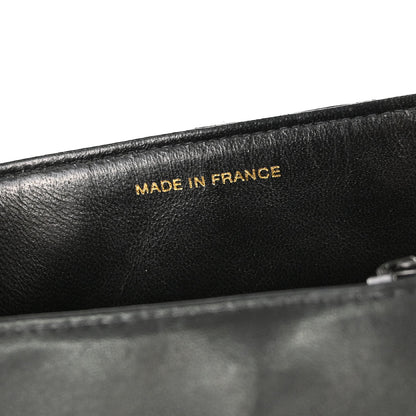 Chanel Black Lambskin Single Flap Shoulder Bag