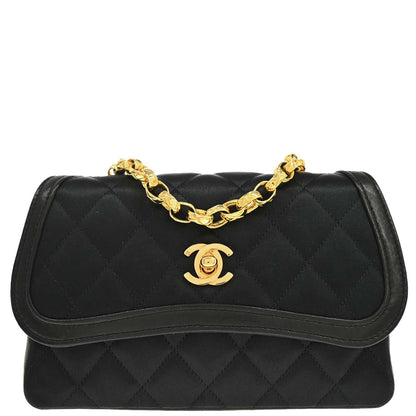 Chanel Black Satin Bijou Chain Shoulder Bag