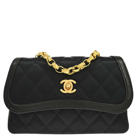 Chanel Black Satin Bijou Chain Shoulder Bag