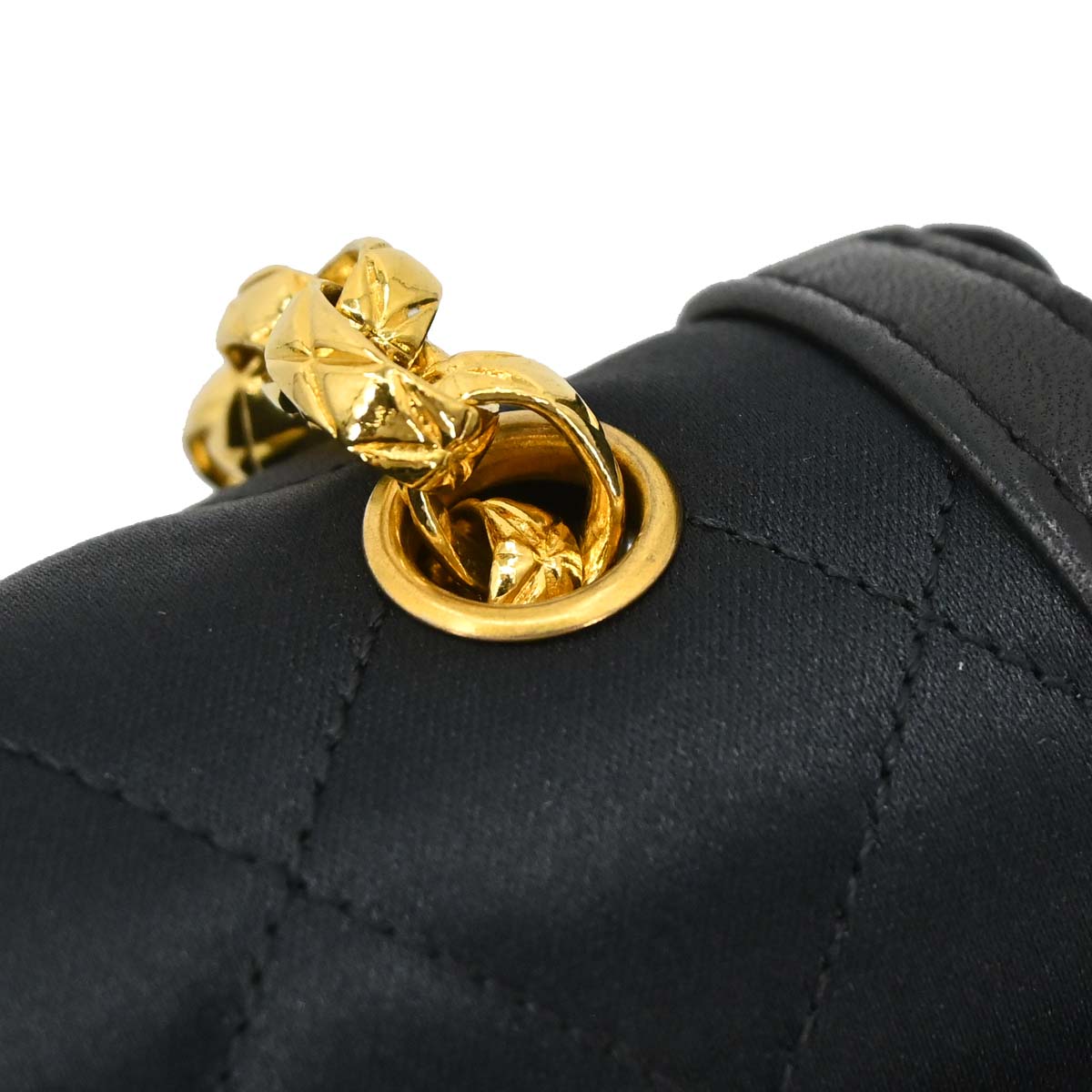 Chanel Black Satin Bijou Chain Shoulder Bag