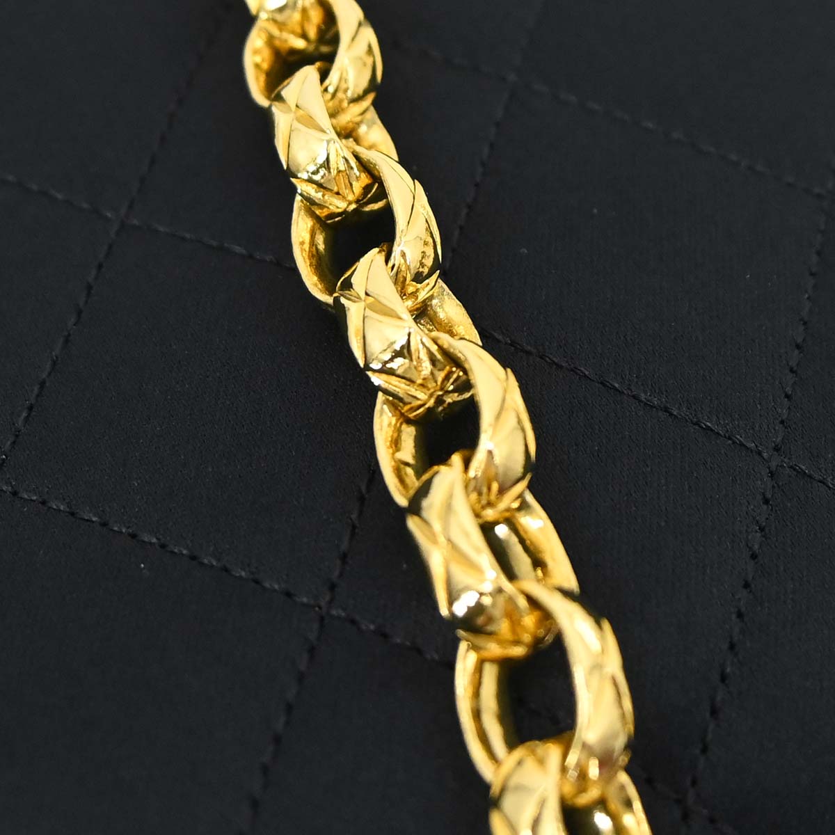 Chanel Black Satin Bijou Chain Shoulder Bag