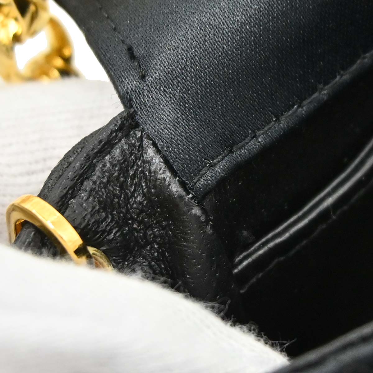 Chanel Black Satin Bijou Chain Shoulder Bag