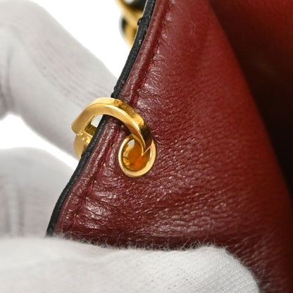 Chanel Black Lambskin Straight Flap Shoulder Bag